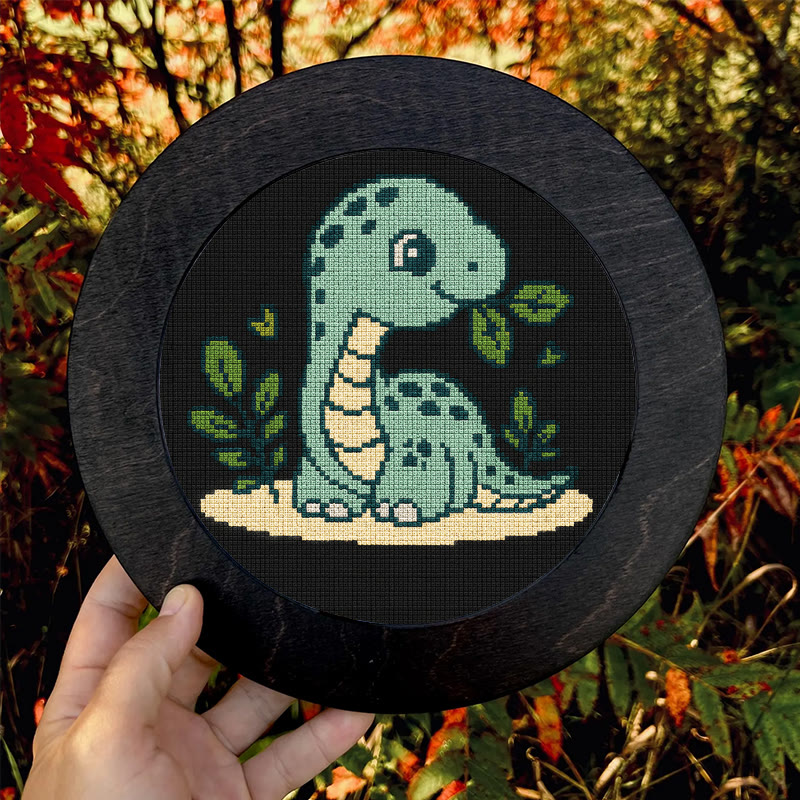  Cross Stitch Kit - Baby Dinosaur | Handmade Wall Art | Easy Needlework For Beginner - image 8