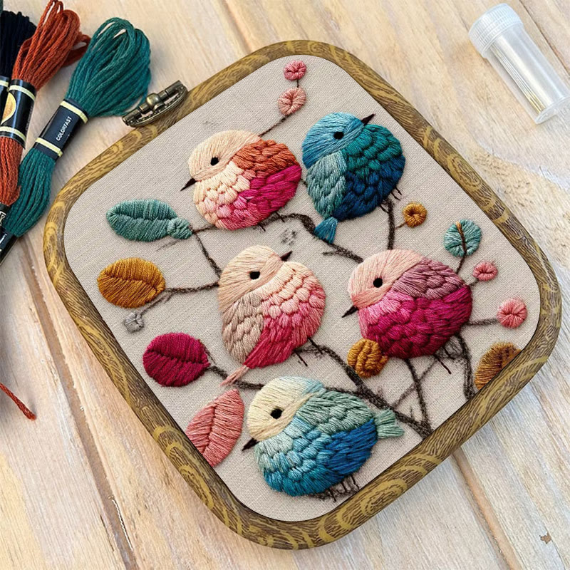 Rubbyoo Embroidery Kit - Lovely Birds | Diy Handmade Stitchwork | Perfect For Wall Hanging - image 7