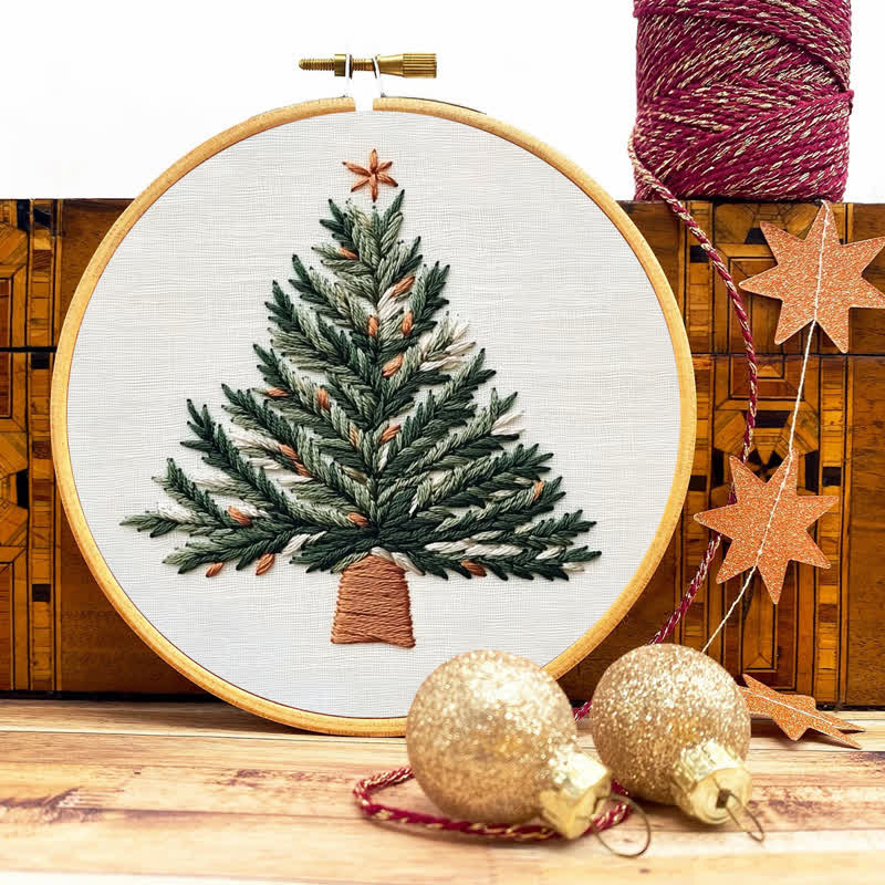 Rubbyoo Embroidery Kit - Christmas Potted Plant - image 9