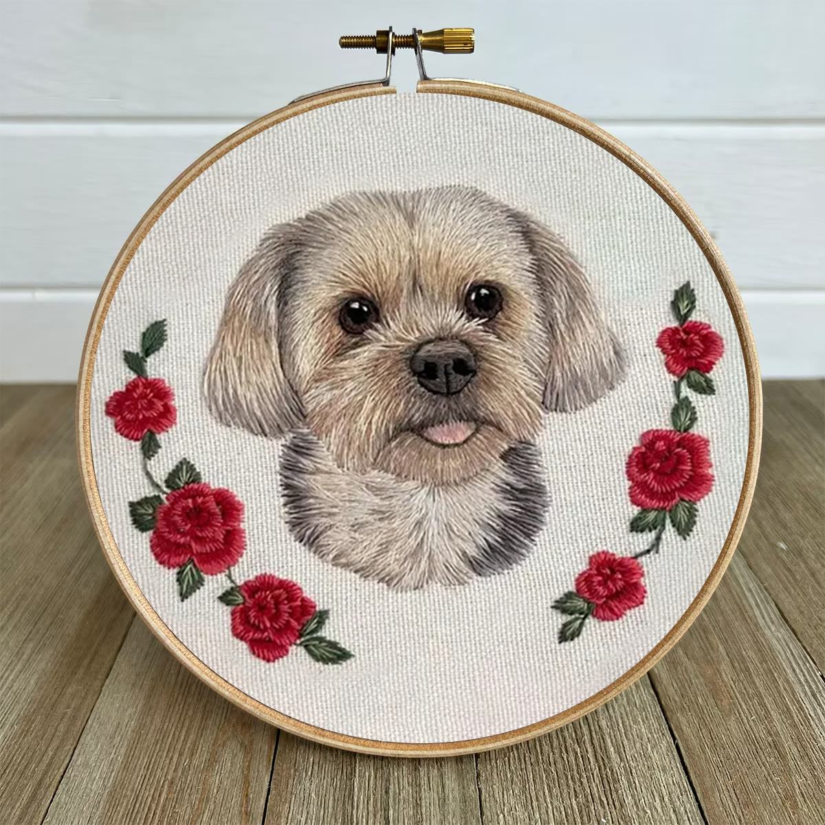 Rubbyoo Embroidery Kit - Puppy With Roses | Birthday Gifts For Dog Lovers | Cute Animal Craft  - image 6