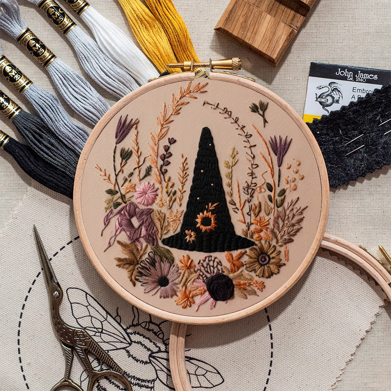Rubbyoo Embroidery Kit -  Spooky Witch Hat | Perfect Halloween Gifts | Autumn Handmade Craft - image 9