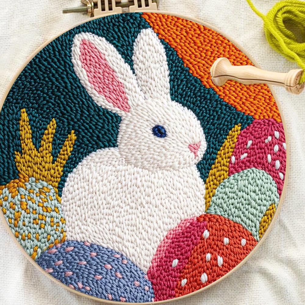 Easter Egg Bunny Punch Needle Kit - Joyful DIY | Festive Holiday Treasure - image 10