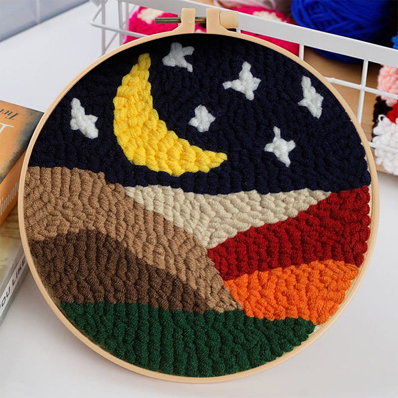 Moonlit Landscape Punch Needle Kit – Tranquil DIY Project | Serene Nature-Inspired Decor - image 9