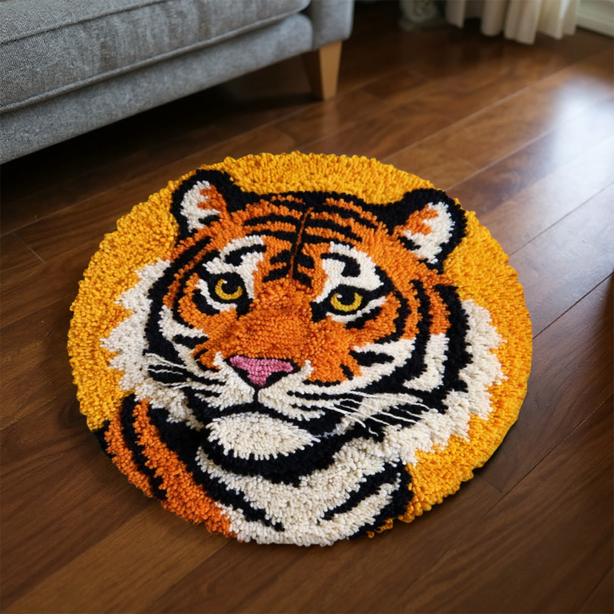 Rubbyoo Latch Hook Rug Kit - Fierce Tiger | Diy Animal Craft | Perfect Birthday Gift  - image 6
