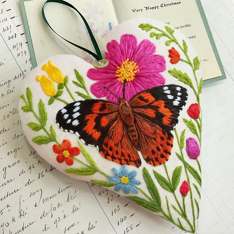 Rubbyoo Heart Embroidery Kit - Vivid Butterfly | Personalized Handmade Art | Diy Birthday Gifts - image 6