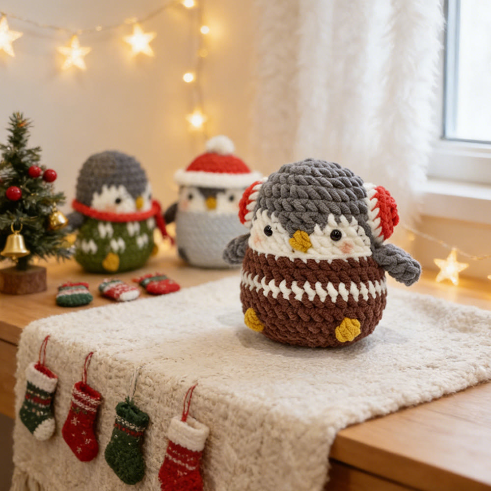 Diy Handmade Christmas Penguin Crochet Kit - Adorable Christmas Doll | Perfect Holiday Gifts - Penguin B - image 3
