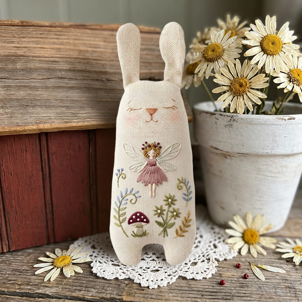 Rubbyoo Bunny Toy Embroidery Kit - Beautiful Angle | Sewing Bunny Craft |  Easter Home Decor - image 5