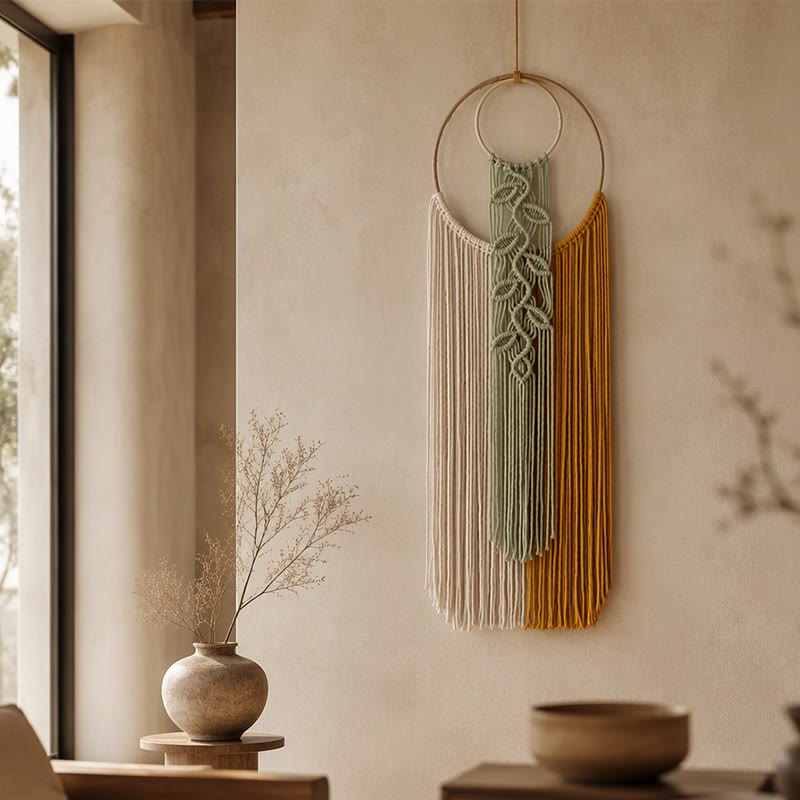 Rubbyoo Macrame Hoop Wall Hanging - Colourful Boho Room Decor | Nice Housewarming Gift  - image 8