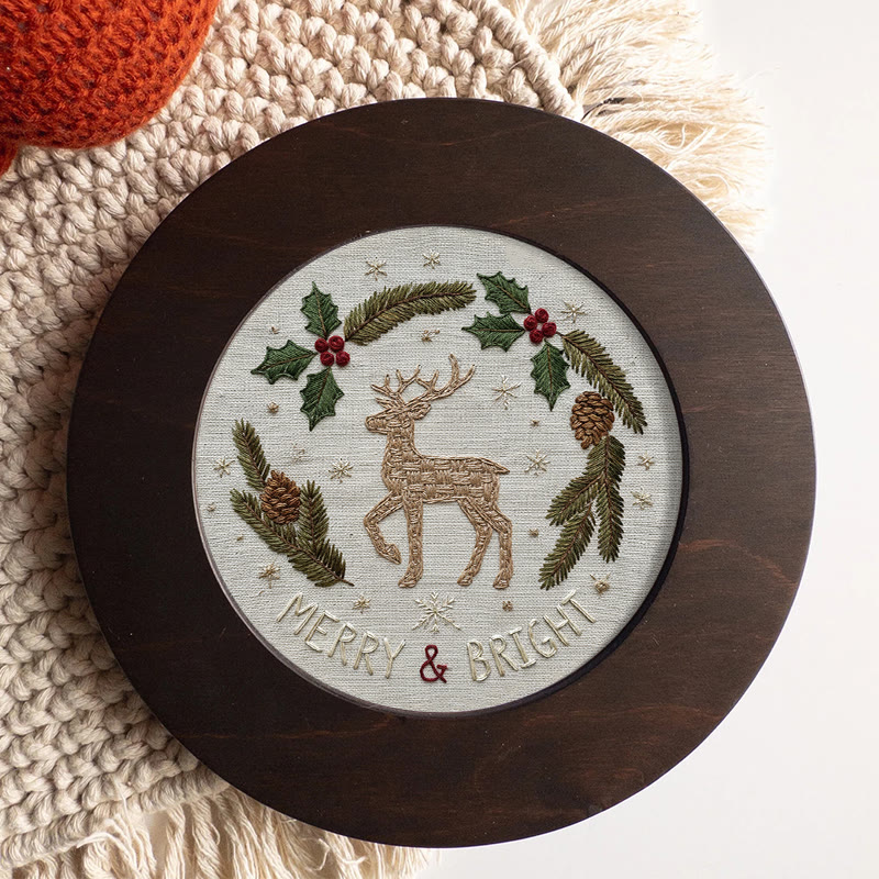 Rubbyoo Embroidery Kit - Holly Reindeer | Home Hanging Ornament | Needle Holiday Gift  - image 10