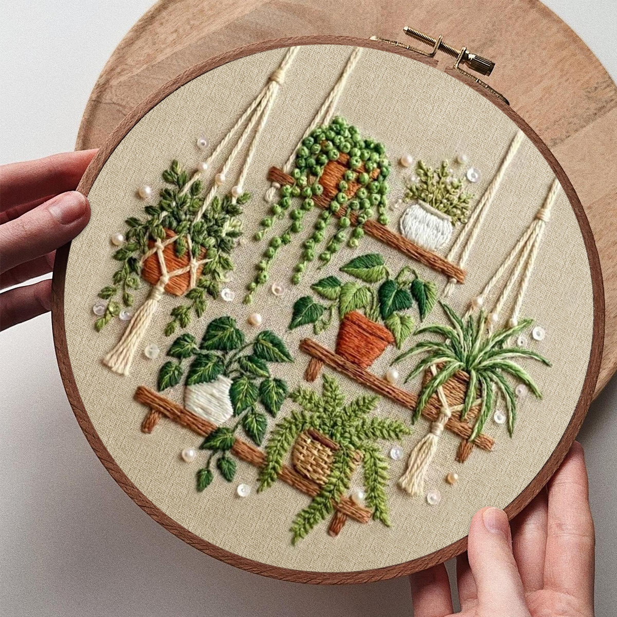 Rubbyoo Embroidery Kit - Potted Plant | Intricate Textured Botanical Collection  | Special Garden Theme Gift For Plant Lovers - image 10