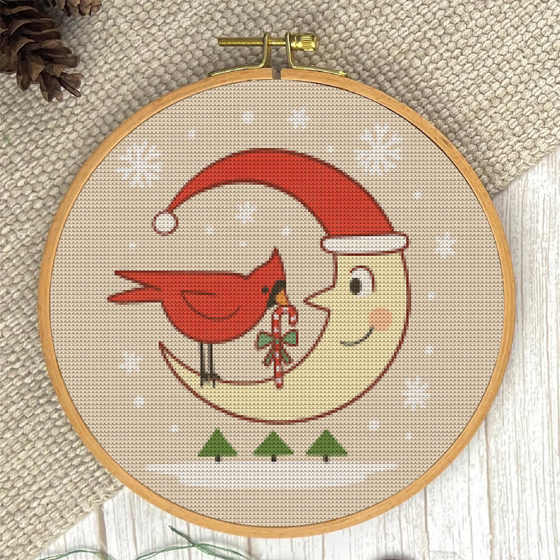  Cross Stitch Kit - Christmas Eve | Christmas Cardinal Needlework | Diy Festival Gifts - image 5