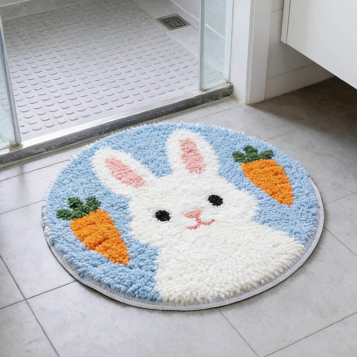 Rubbyoo Latch Hook Rug Kit - Bunny With Carrot | Home Floor Decoration | Perfect Holiday Gift  - image 5