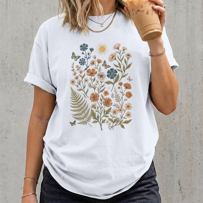 Rubbyoo Charming Flowers Graphic Tee  - Botanical Floral T-shirt Gift | Comfort Stylish Outfit  - image 16