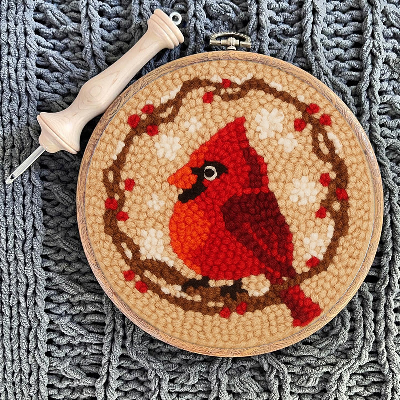 Blooming Bird Punch Needle Kit - Christmas Needle Artwork |  Gift For Bird Lovers  - image 13
