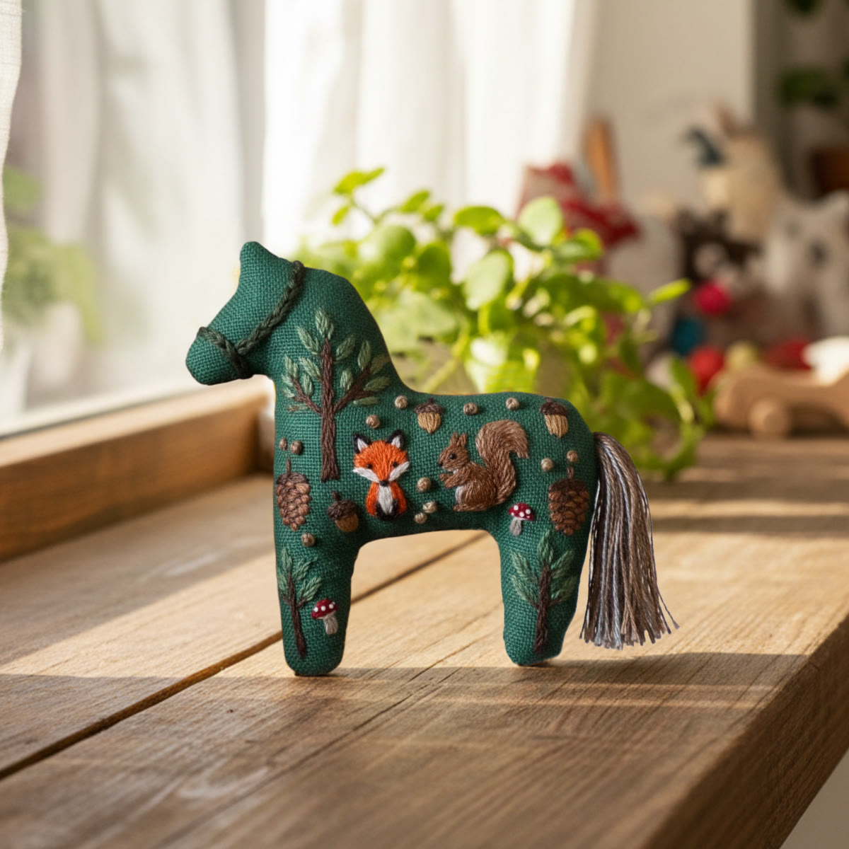 Rubbyoo Horse Embroidery Kit - Fox And Squirrel | Adorable Handmade Craft | Perfect Gift For Decoration - image 8