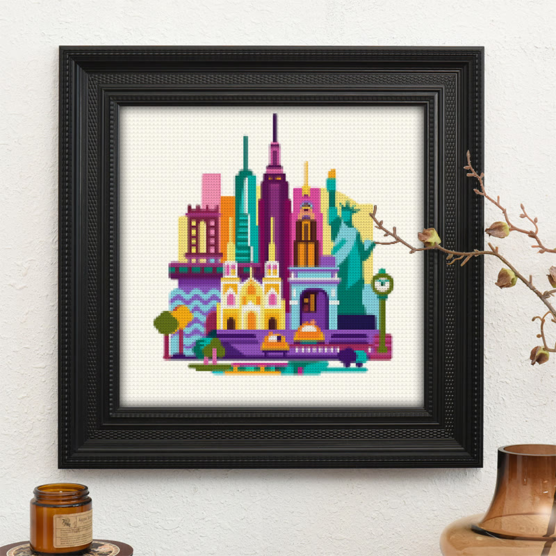  Cross Stitch Kit - Skyscrapers | Fashionable Home Decor | Beginner Stitch Craft - image 10