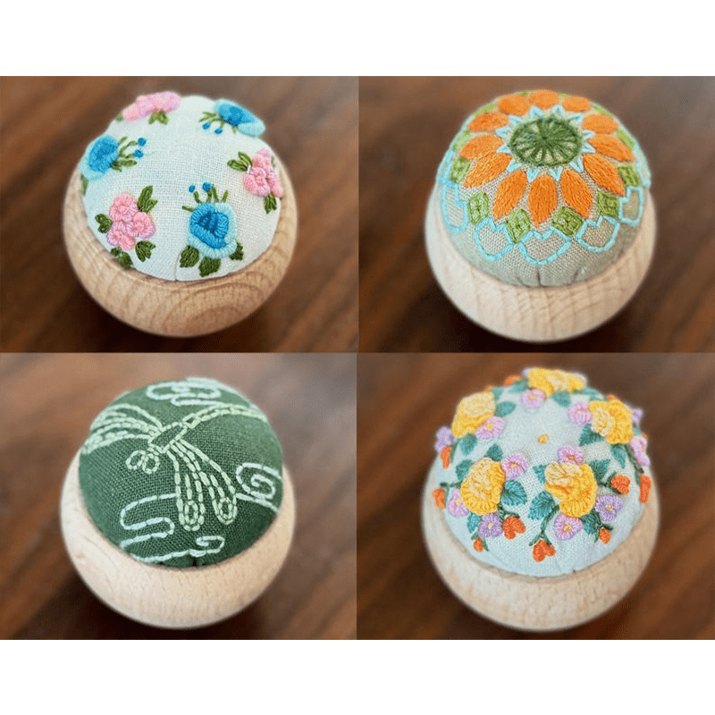 Wooden Embroidery Pin Cushion Pin Keeper - image 9