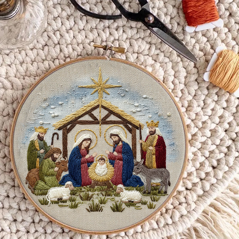 Rubbyoo Embroidery Kit - Christmas Nativity  | Diy Holiday Needlework | Decorative Handmade Craft - image 8