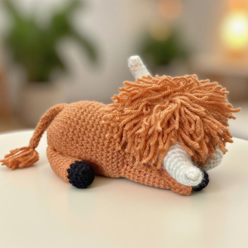 Diy Handmade Lazy Cow Crochet Kit - Cute Needle Handicraft |  Crocheted Doll Gifts - image 4