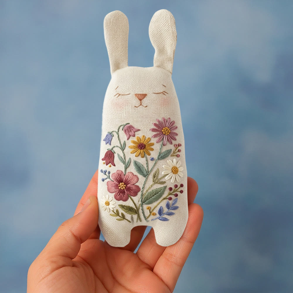 Rubbyoo Bunny Toy Embroidery Kit - Little Flower | Easy Sewing Craft | Creative Stuffed Bunny Toy - image 4