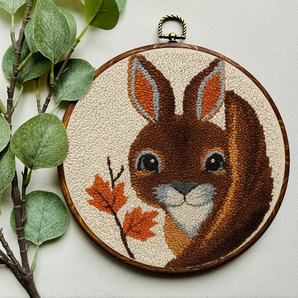 Autumn Bunny Punch Needle Kit - Handmade Craft | Ideal For Home Decor - image 6