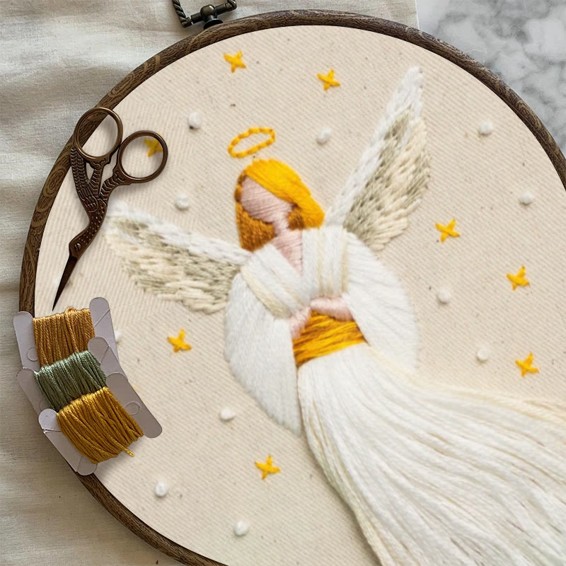 Rubbyoo Embroidery Kit - Christmas Angel | Winter And Christmas Craft | Holiday Ornaments Collection - image 5