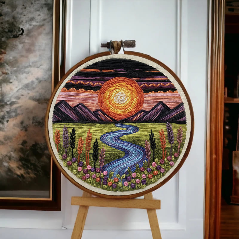 Rubbyoo Embroidery Kit - Mystery View | Special Landscape Craft | Decorative Hoop Art - image 4