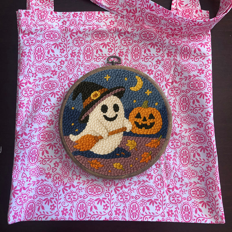 Happy Halloween Ghost Punch Needle Kit - Adorable Halloween Decor | Nice Holiday Handicraft  - image 11