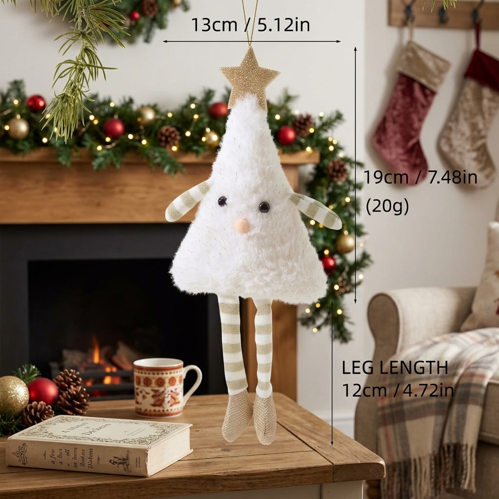 Rubbyoo Charming Plush Xmas Tree Hanging – Funny Christmas Accent | Cozy Festive Party Ornament - E - image 8
