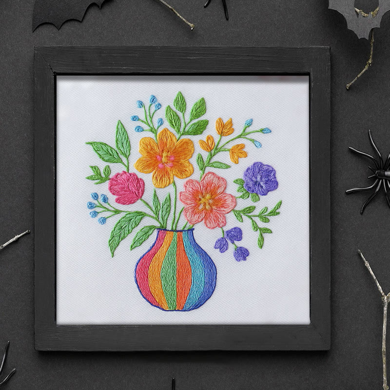 Rubbyoo Embroidery Kit -  Vibrant Flowers | Nice Gifts For Flower Lovers | Perfect For Beginners  - image 9