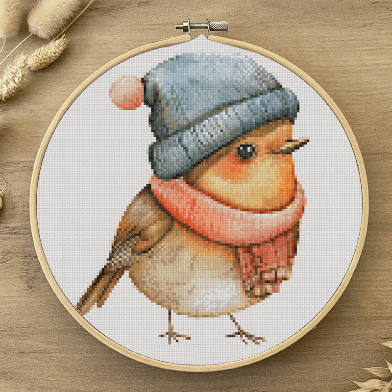  Cross Stitch Kit - Lovely Chick | Winter Room Ornament  | Handmade Animal Craft  - image 7