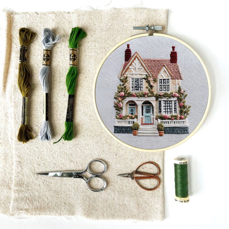 Rubbyoo Embroidery Kit - Dream House | Handmade Stitch Art | Wall Hanging Decor - image 4