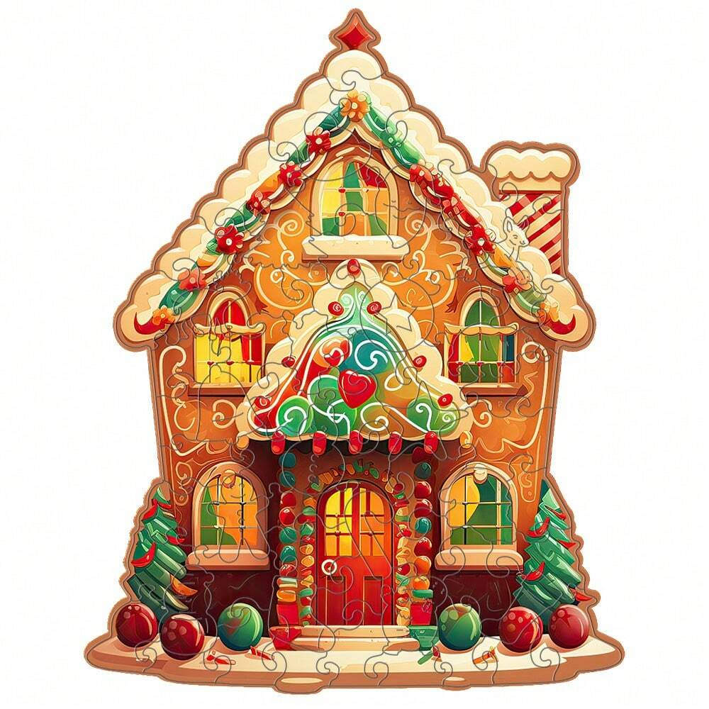 Christmas Cottage - Wooden Jigsaw Puzzles