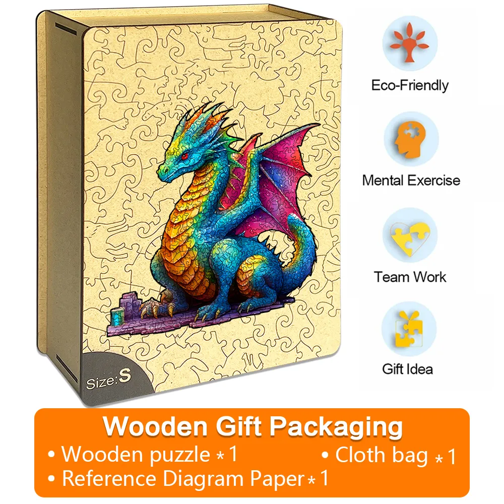 Red-eyed Wyvern - Wooden Jigsaw Puzzles