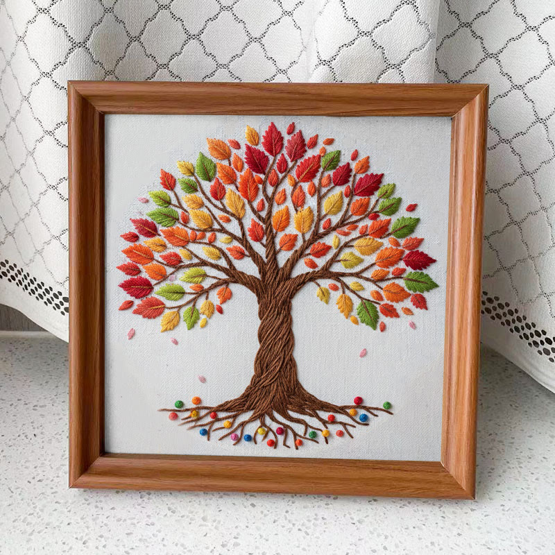 Rubbyoo Embroidery Kit - Vibrant Trees | Beginner Handmade Art | Perfect Home Decor - Embroidery Kit Plus An Extra Frame - image 10