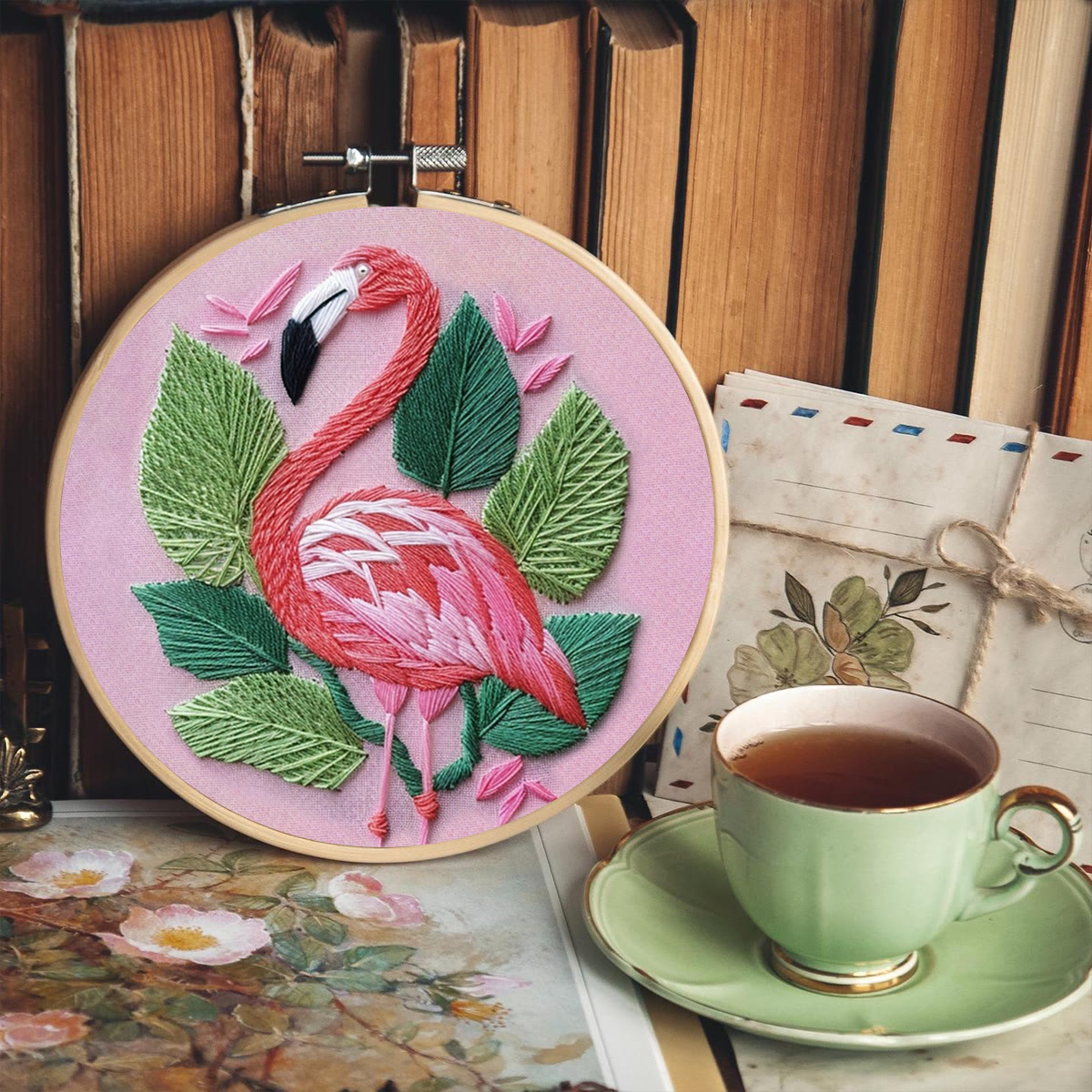 Rubbyoo Embroidery Kit-  Tropical Flamingo - image 8