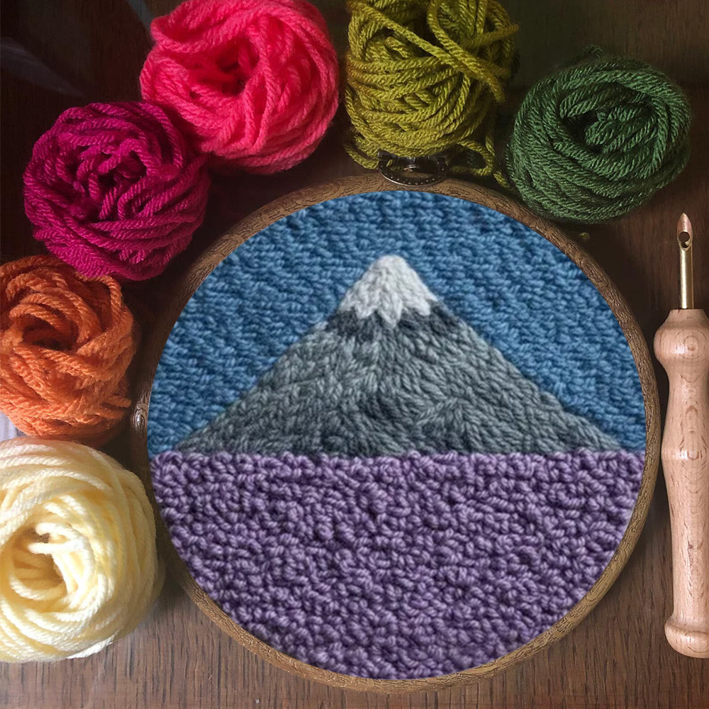 Soft-Hued Snow-Capped Mountain Punch Needle Kit – Literary Artistic Home Decor | Charming Gift For Her - image 9