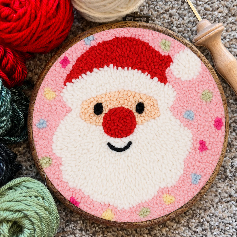 Adorable Santa Claus Punch Needle Kit - Christmas Celebration Gift | Perfect Diy Handicraft For Kid  - image 10