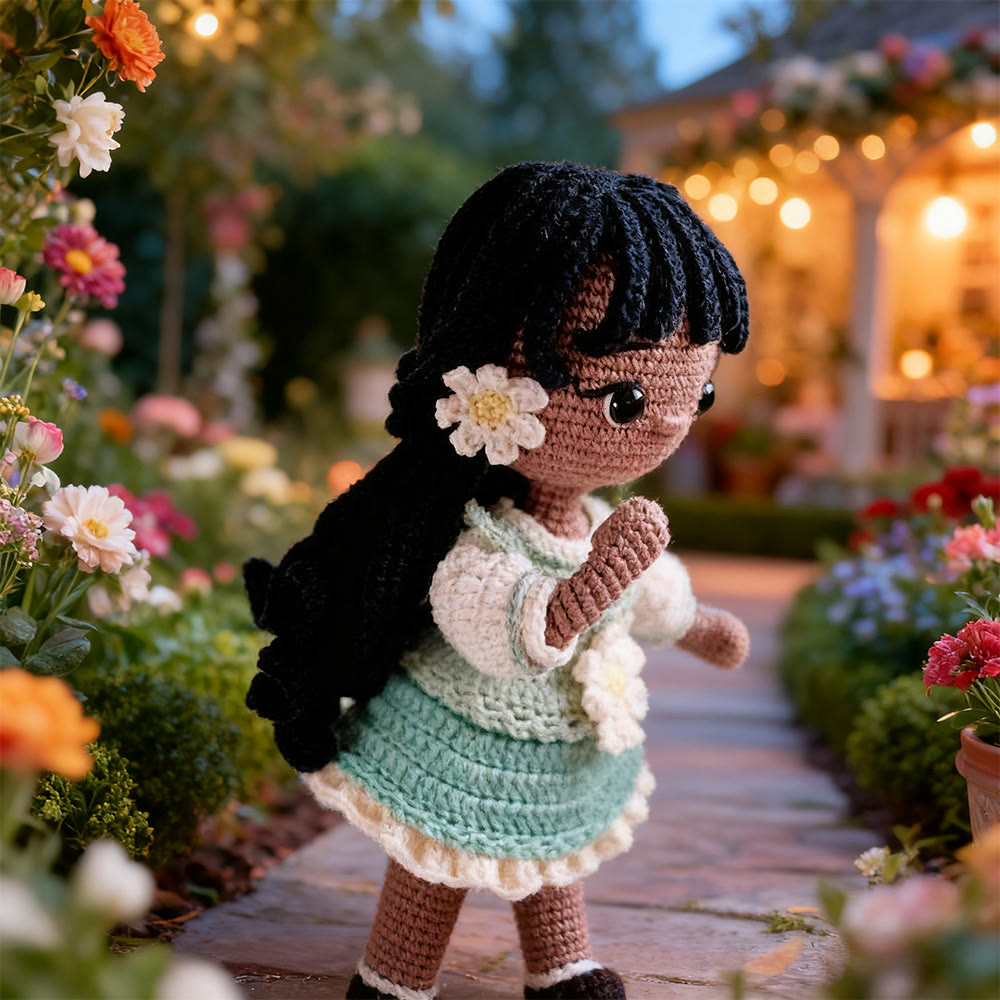 Diy Handmade Floral Girl Crochet Kit - Adorable Crocheted Doll | Birthday Craft For Her - image 7