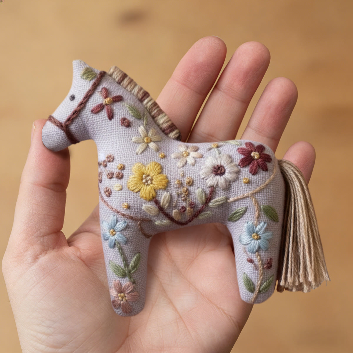 Rubbyoo Dala Horse Embroidery Kit - Springtime Flowers | Sewing Handmade Gift | Lovely Ornaments - image 9