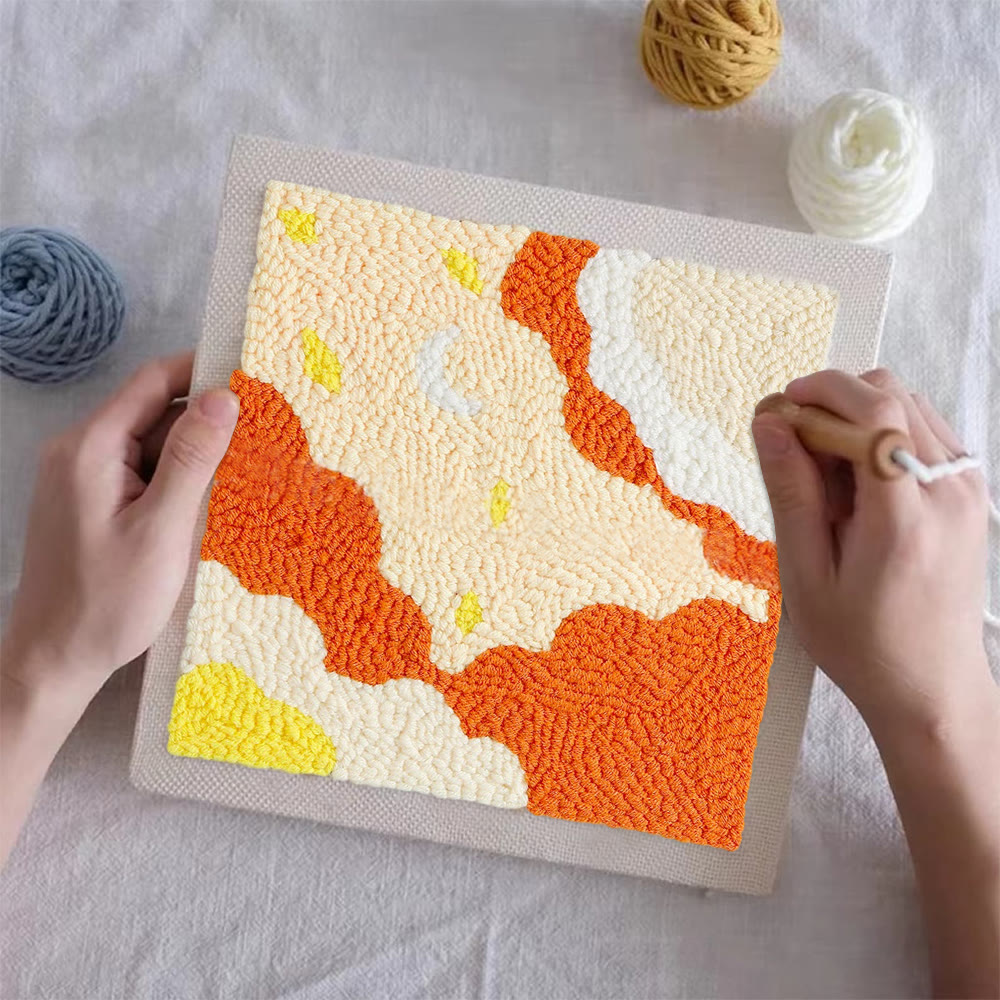 Abstract Art Square Punch Needle Kit - Unique  Handmade Craft  | Stylish Wall Decoration  - image 5