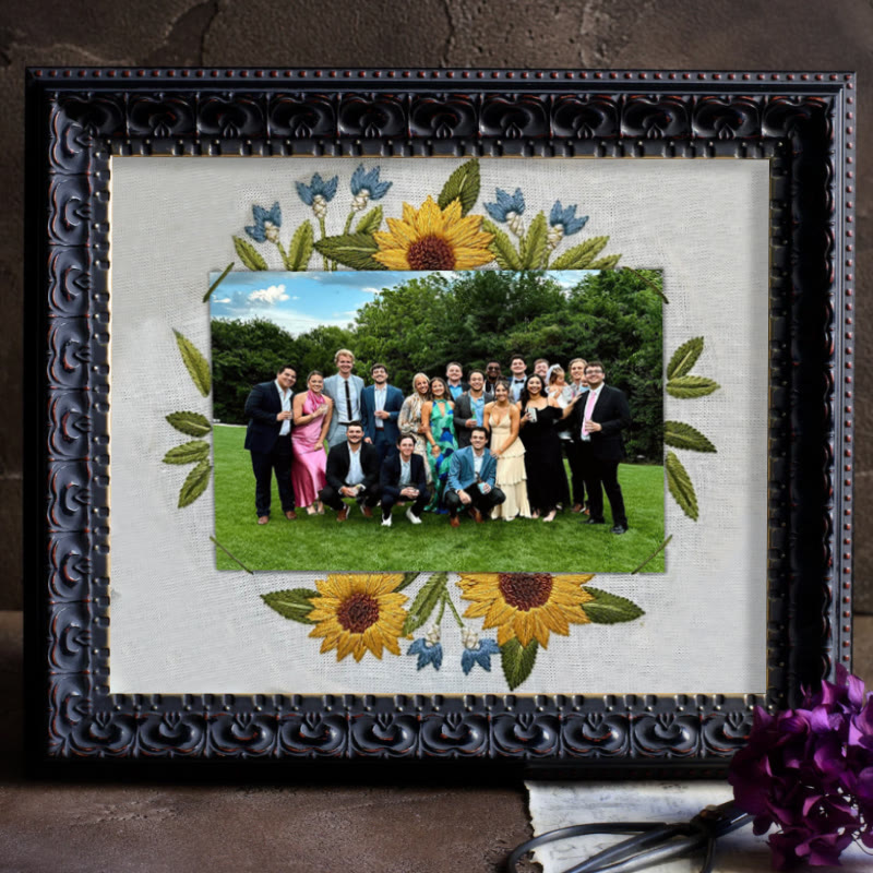 Rubbyoo Embroidery Photo Frame Kit - Sunflower Memory | Photo Collection Artwork | Perfect Gifts For Friends - image 8