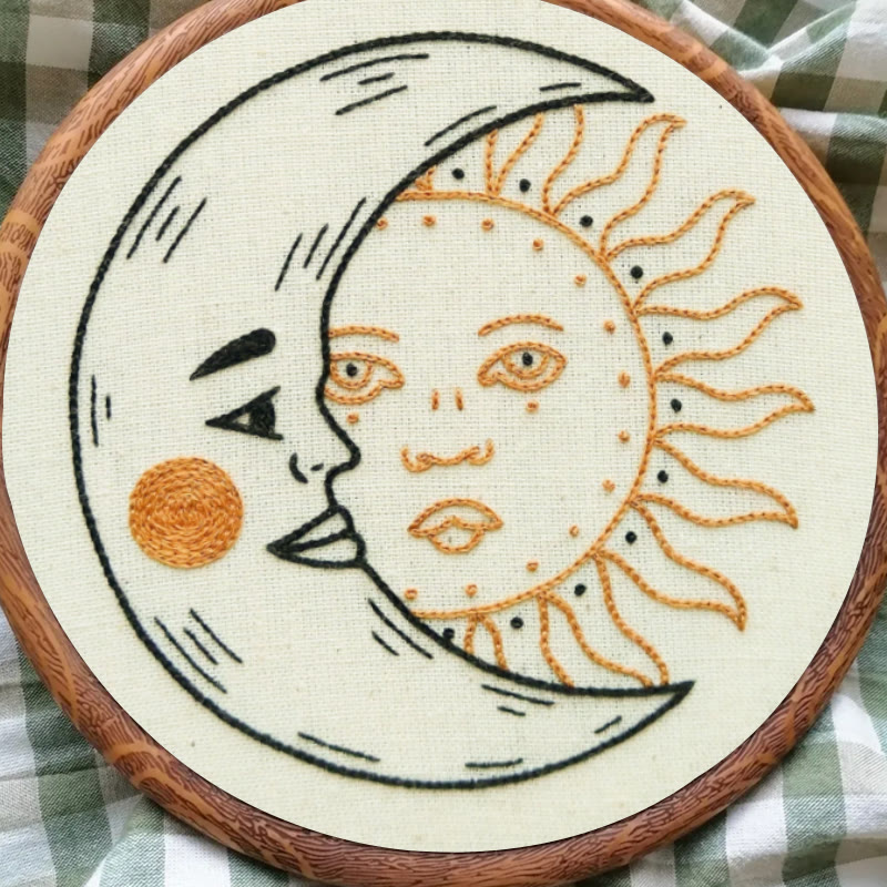 Rubbyoo Embroidery Kit - Crescent Moon And Sun | Mysterious Universe Craft | Diy Handmade Art - image 8