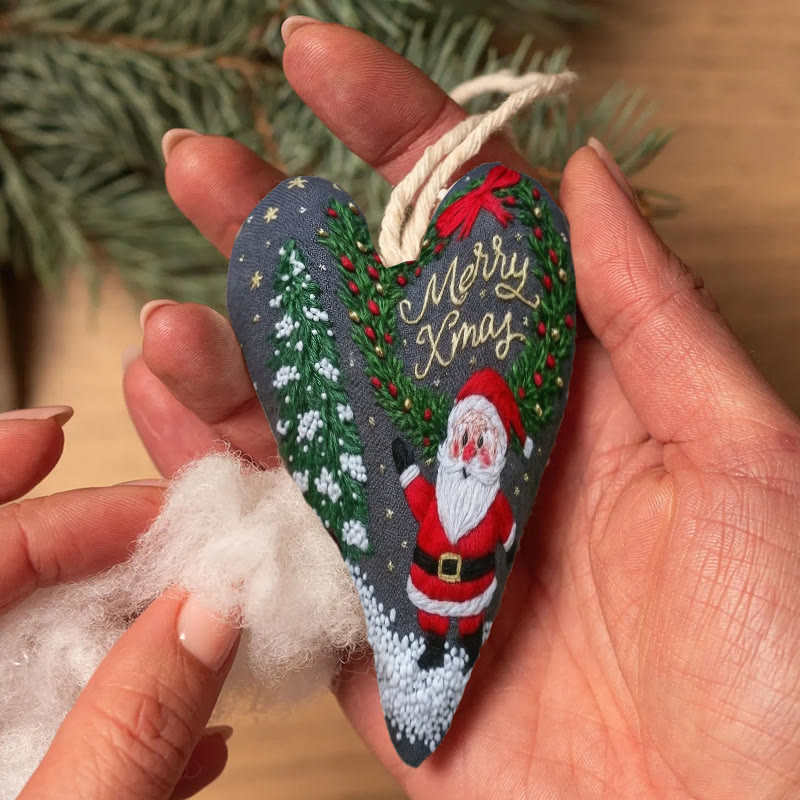 Rubbyoo Heart Embroidery Kit - Merry Christmas | Diy Holiday Collection | Nice Gifts For Friends - image 9