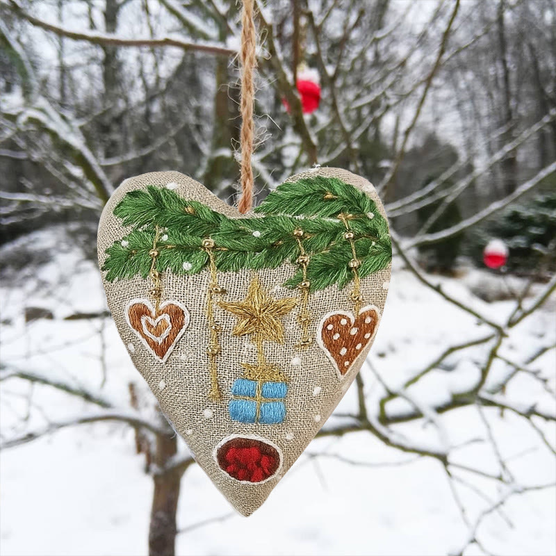 Rubbyoo Heart Embroidery Kit - Christmas Gift | Christmas Heart Stitch | Diy Holiday Collection - image 5