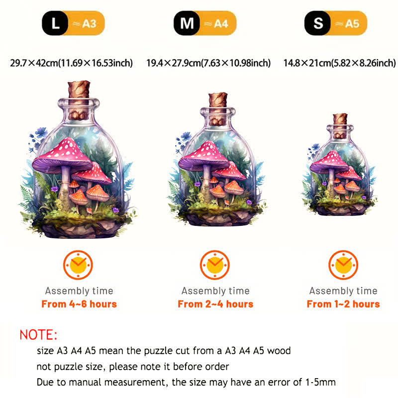 Fantasy world in a jar - Wooden Jigsaw Puzzle