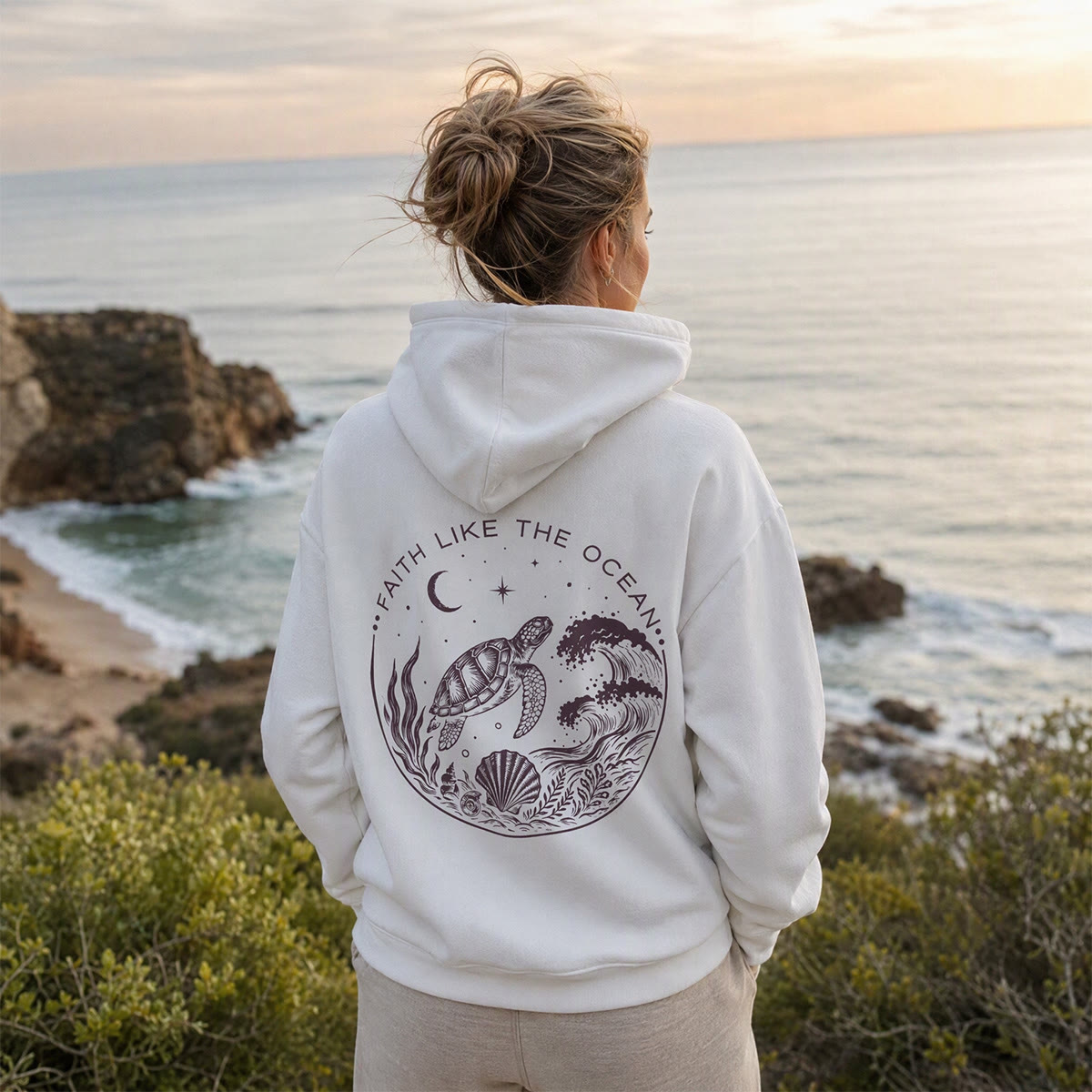Rubbyoo Faith Like The Ocean Unisex Hoodie  - image 2
