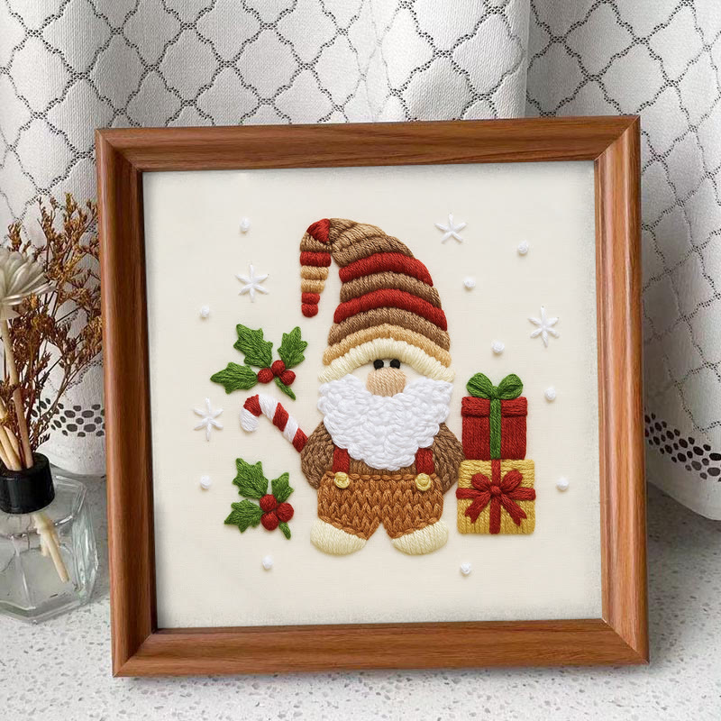 Rubbyoo Embroidery Kit - Christmas Gnome | Christmas Tree Decor | Diy Home Hanging Gifts  - Embroidery Kit Plus An Extra Frame - image 10
