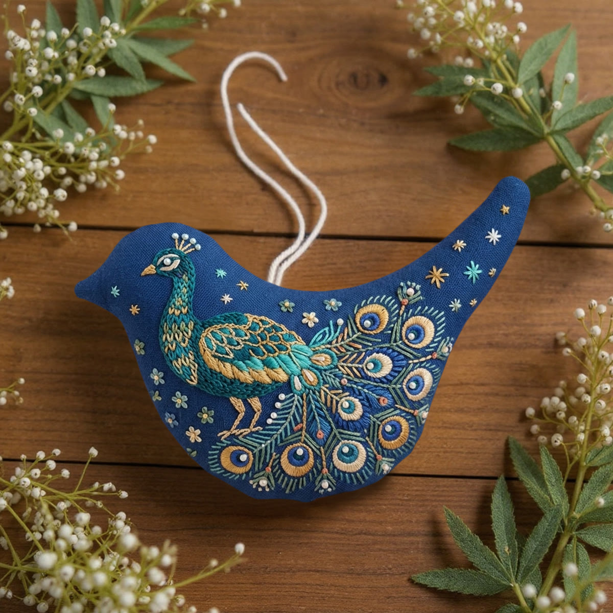 Rubbyoo Bird-shaped Embroidery Kit - Stunning Peacock | Gift Idea For Her | Creative Handmade Craft  - image 6