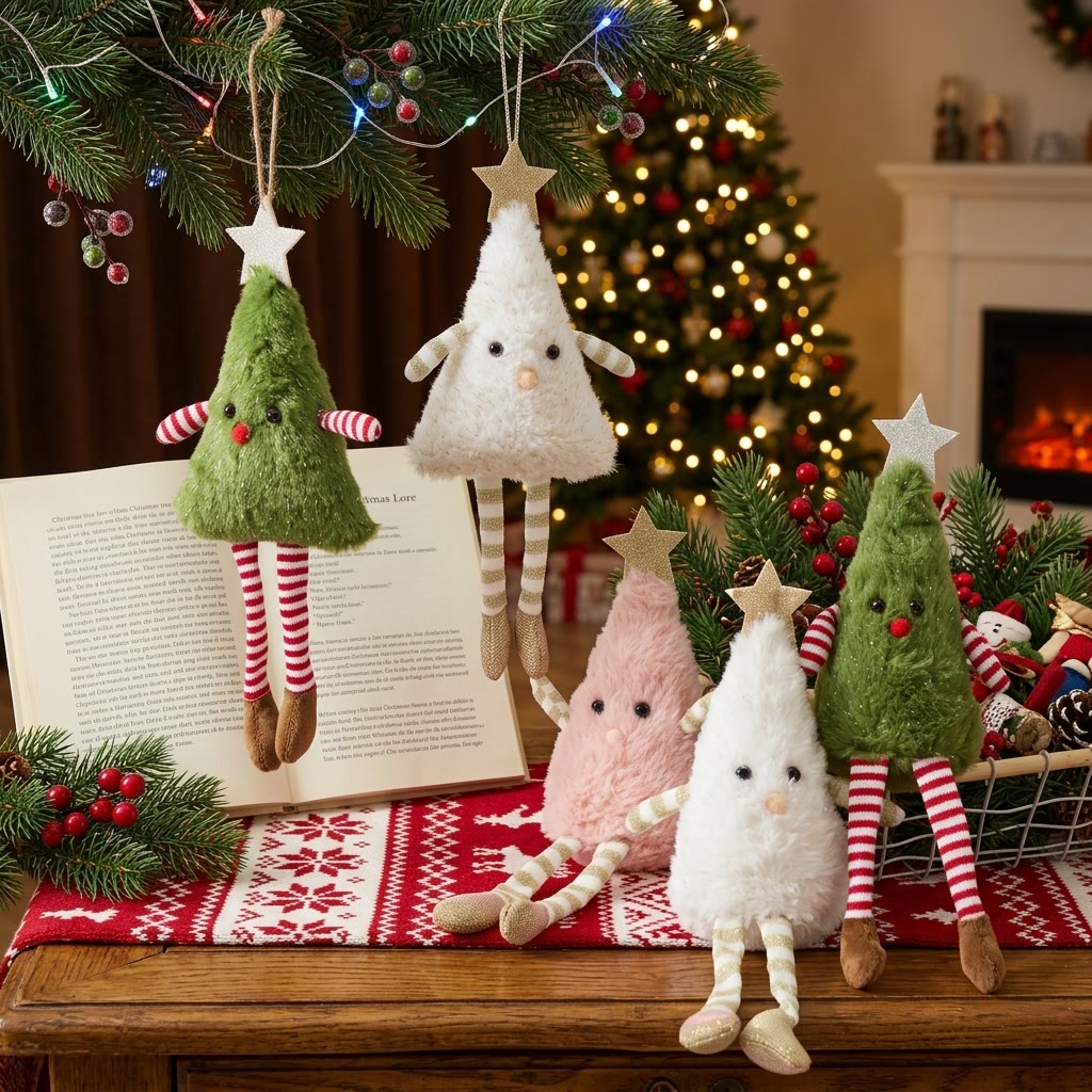 Rubbyoo Charming Plush Xmas Tree Hanging – Funny Christmas Accent | Cozy Festive Party Ornament - image 1
